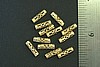 24pc SOLID RAW BRASS 4x12mm LONG FILIGREE TUBE BEAD LOT FBT1-24